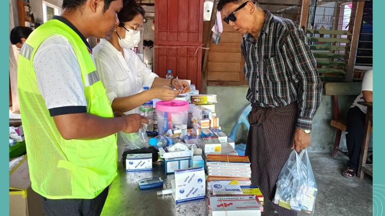 Mobile Clinic Support by Pyi Gyi Khin Organization in Earthquake-Affected Areas of Sagaing Region (Mobile Team Batch (4) for Sagaing)