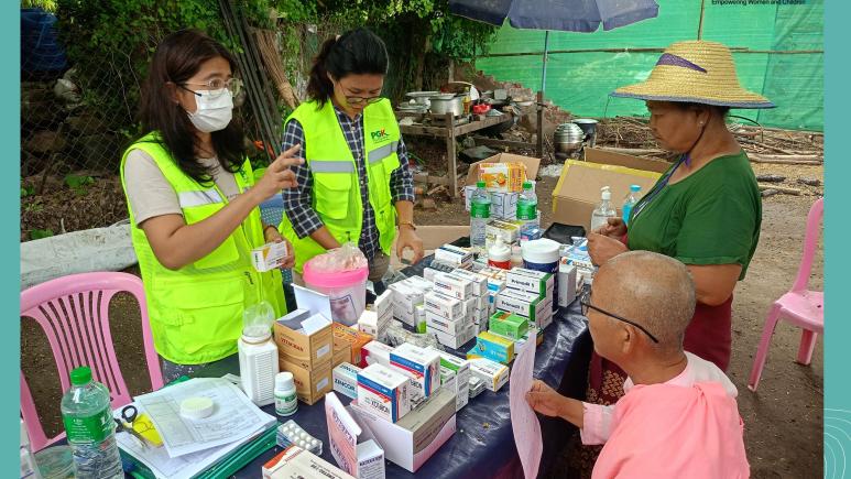 Mobile Clinic Support by Pyi Gyi Khin Organization in Earthquake-Affected Areas of Sagaing Region (Mobile Team Batch (4) for Sagaing)