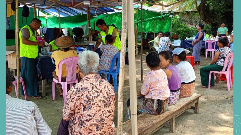 Mobile Clinic Support by Pyi Gyi Khin Organization in Earthquake-Affected Areas of Sagaing Region (Mobile Team Batch (4) for Sagaing)