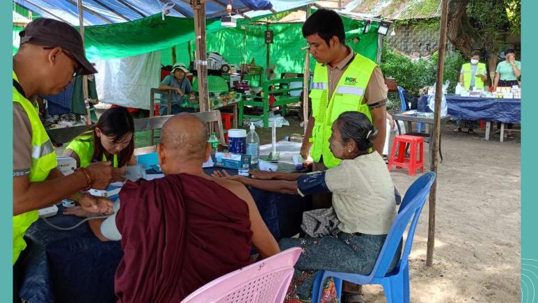 Mobile Clinic Support by Pyi Gyi Khin Organization in Earthquake-Affected Areas of Sagaing Region (Mobile Team Batch (4) for Sagaing)