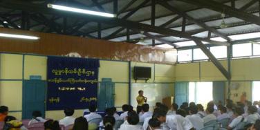Health talk (TB-MDR/Message) at Disabled School at Mayangone by Dr.Sandi Tun